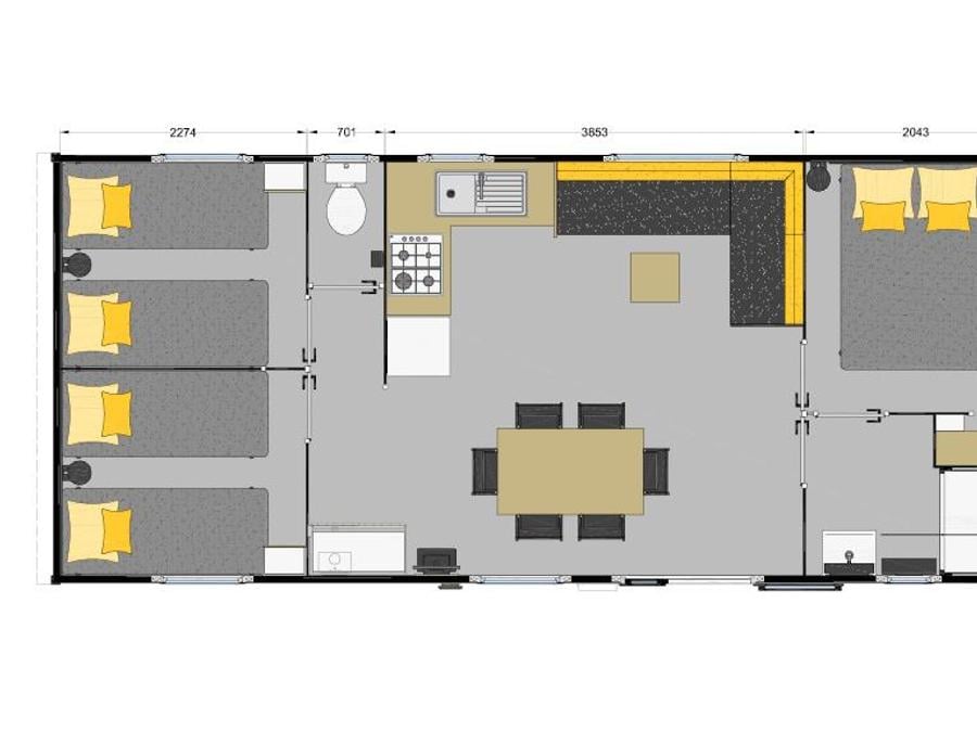 Mobilhome 6 personnes - MOBIL HOME V.I.P. 3 CHAMBRES 6 pers 5