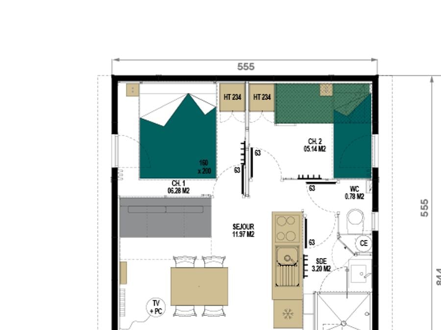Mobilhome 10 personnes - La Villa de la Siesta 5 chambres vue mer 4/10 pers 8