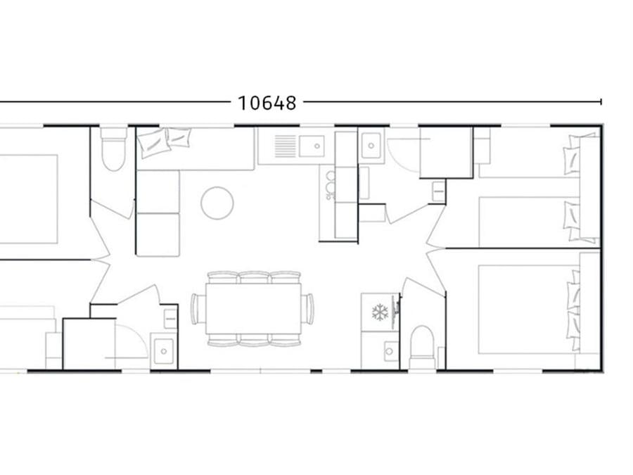 Mobilhome 8 personnes - VIP Prestige 4 ch, 8 pers, 2 SdB, clim 7