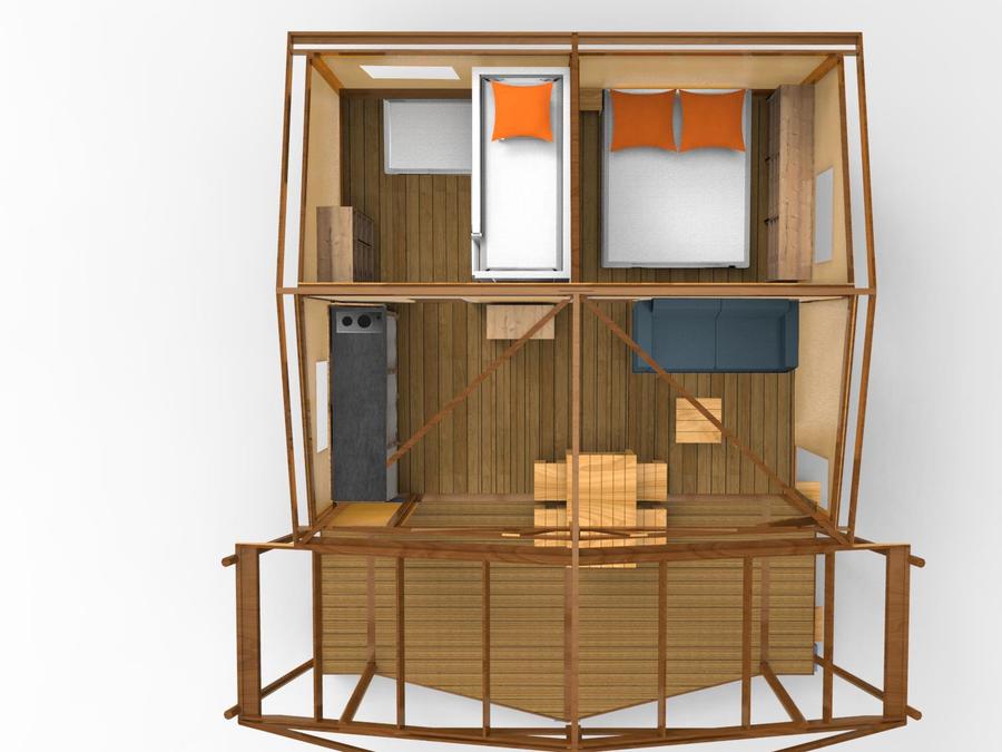 Lodge 5 personnes - LODGE FAR WEST 2 chambres 23m² 5 pers 9