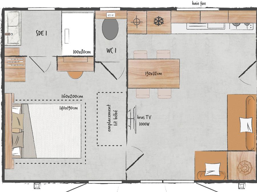 Mobilhome 4 personnes - Premium 2ch - arrivée mercredi 2