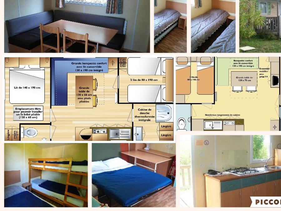 Mobilhome 4 personnes - Mobile Home 2 chambres 4 couchages avec sanitaires - 23 à 29 m² 3