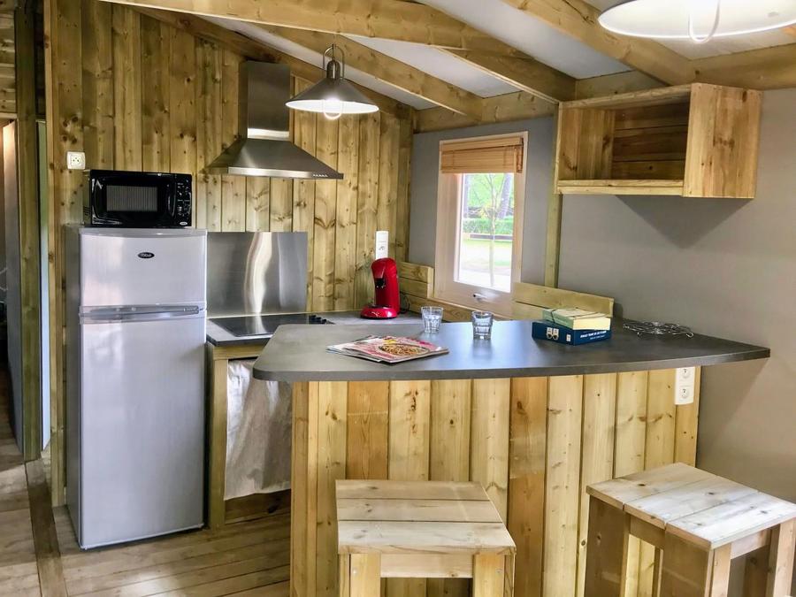 Lodge 4 personnes - Sweetflower 2ch -SPA-TV-plancha-terrasse couverte- 32m² | PREMIUM 4