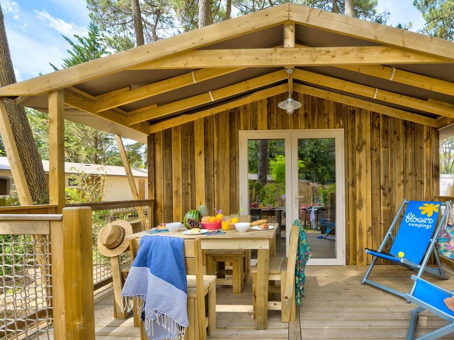 Lodge 4 personnes - Sweetflower 2ch -SPA-TV-plancha-terrasse couverte- 32m² | PREMIUM 0