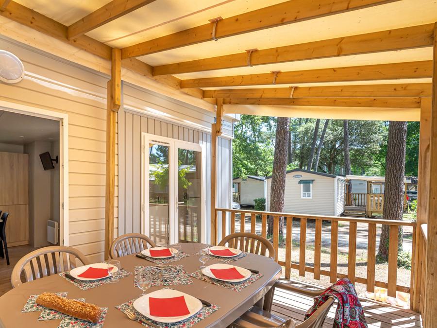 Mobilhome 6 personnes - Confort TV 3ch -TV-terrasse couverte-plancha- 30m² | CONFORT 3