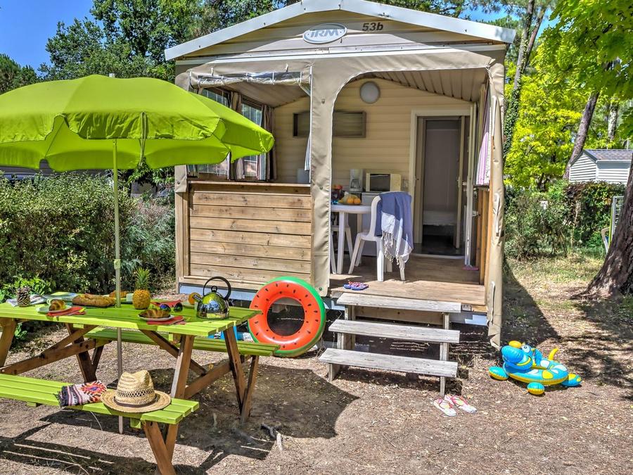 Bungalow toilé 5 personnes - Cabane Nature 2ch-sans sanitaires-terrasse couverte-19m²-sans TV 6