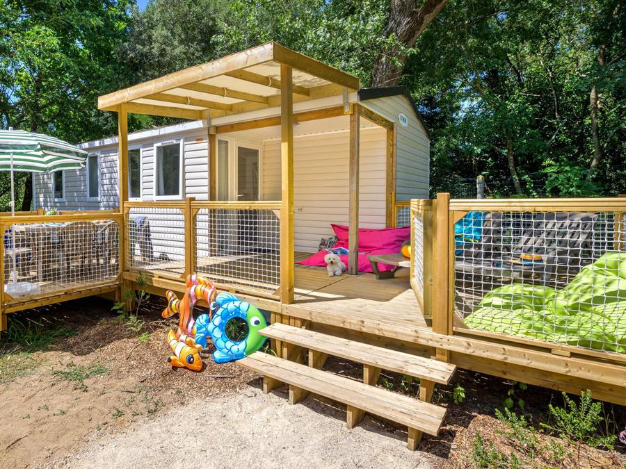 Mobilhome 6 personnes - Family 3ch-CLIM-terrasse XXL couverte-TV-LV-plancha-30m² | PREMIUM 0