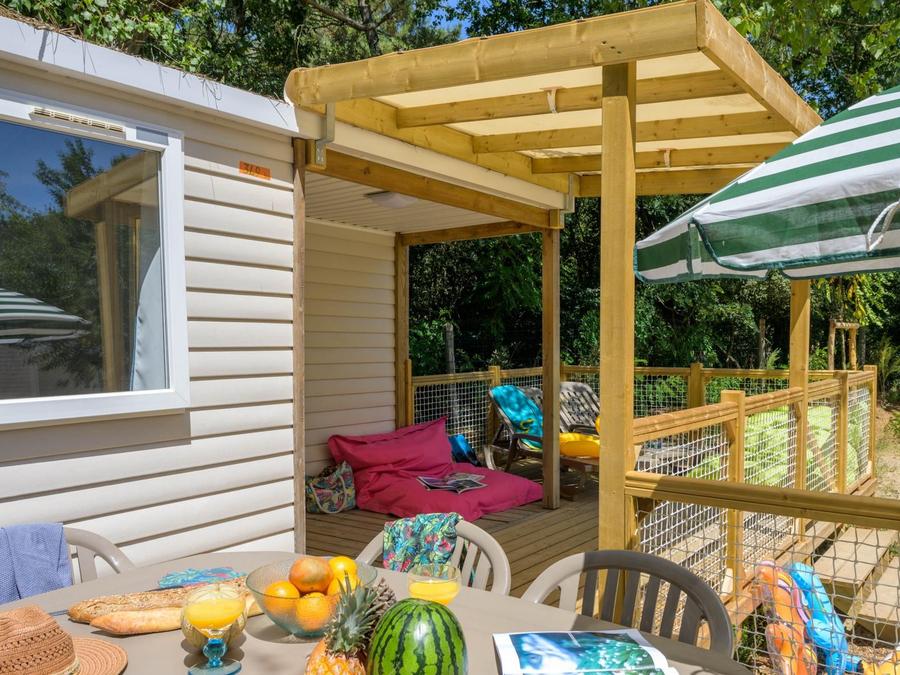Mobilhome 6 personnes - Family 3ch-CLIM-terrasse XXL couverte-TV-LV-plancha-30m² | PREMIUM 1