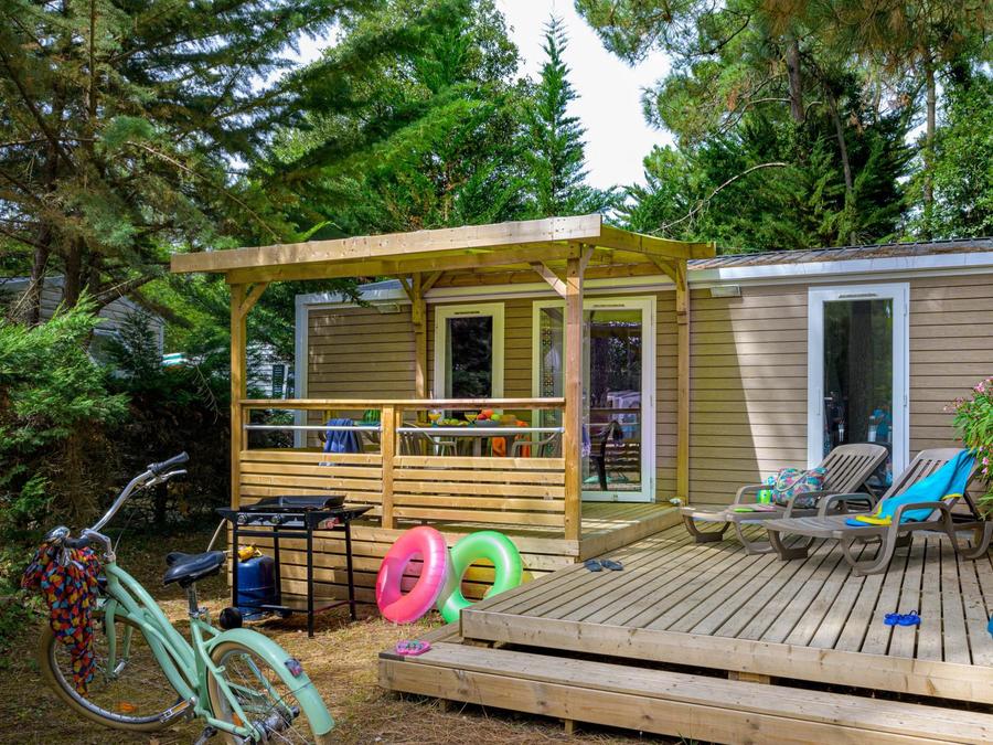 Mobilhome 5 personnes - Premium PLUS 2ch-CLIM- 2 SDB-TV-LV-plancha-terrasse couverte-33m² | PREMIUM 0