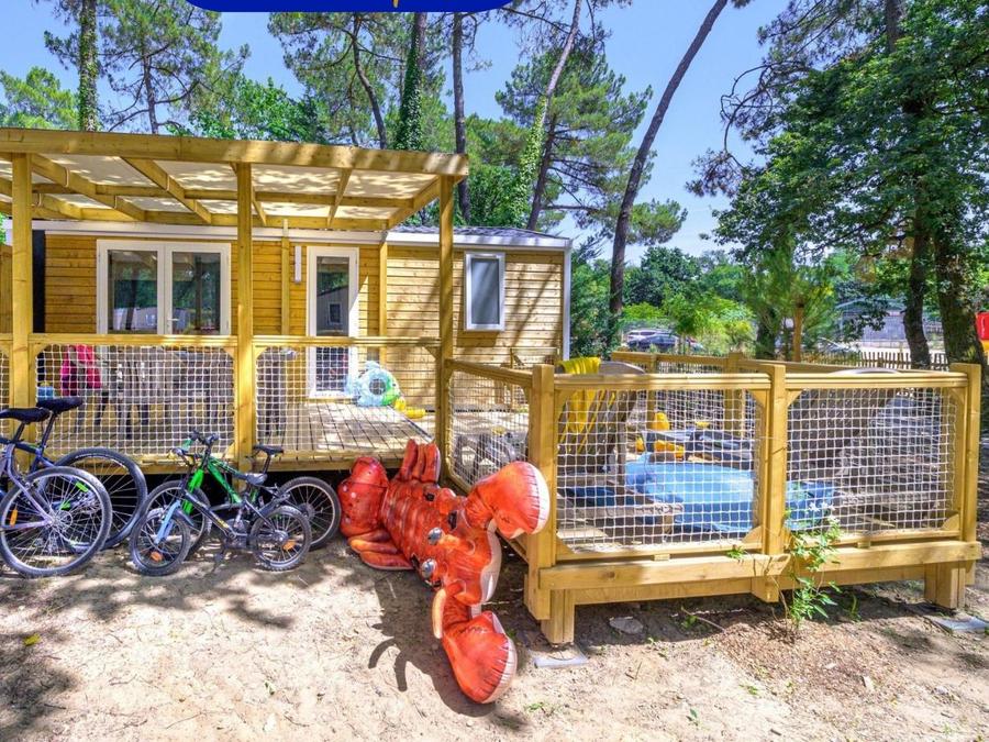 Mobilhome 5 personnes - Family 2ch-CLIM-terrasse XXL couverte-TV-LV-plancha-28m² | PREMIUM 0