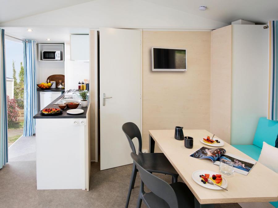 Mobilhome 5 personnes - Family 2ch-CLIM-terrasse XXL couverte-TV-LV-plancha-28m² | PREMIUM 4