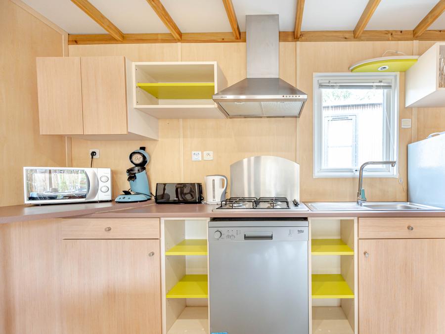 Chalet 7 personnes - Garden 3ch- CLIM-baignoire-TV-LV-plancha-piéton-terrasse couverte-32m² | PREMIUM 6
