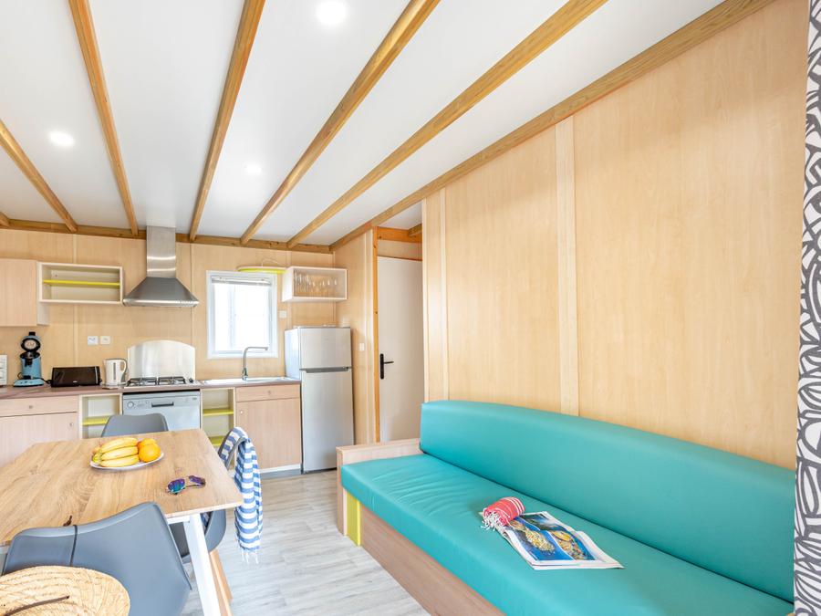 Chalet 7 personnes - Garden 3ch- CLIM-baignoire-TV-LV-plancha-piéton-terrasse couverte-32m² | PREMIUM 4