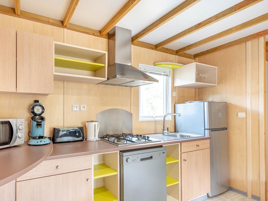 Chalet 7 personnes - Garden 3ch- CLIM-baignoire-TV-LV-plancha-piéton-terrasse couverte-32m² | PREMIUM 7