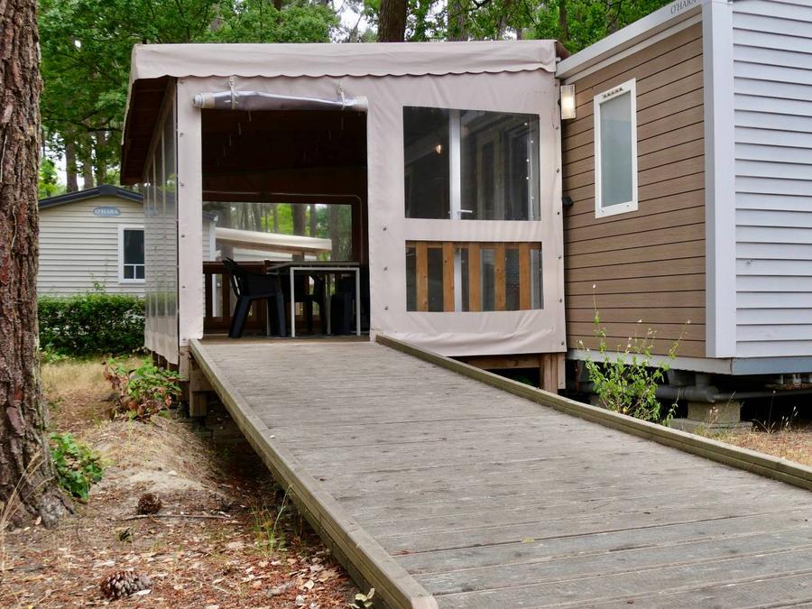 Mobilhome 5 personnes - Life 2ch PMR- CLIM -TV-LV-plancha-32m²-terrasse couverte | PREMIUM 1