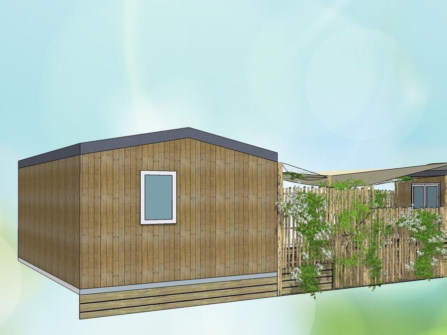 Mobilhome 10 personnes - Tribu 5ch -CLIM-2 sdb-TV-LV-Plancha-terrasse couverte-56m² | PREMIUM 4