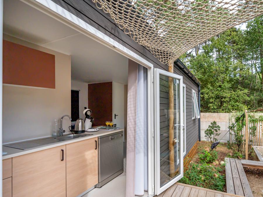 Mobilhome 10 personnes - Tribu 5ch -CLIM-2 sdb-TV-LV-Plancha-terrasse couverte-56m² | PREMIUM 15