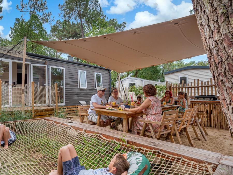 Mobilhome 10 personnes - Tribu 5ch -CLIM-2 sdb-TV-LV-Plancha-terrasse couverte-56m² | PREMIUM 12