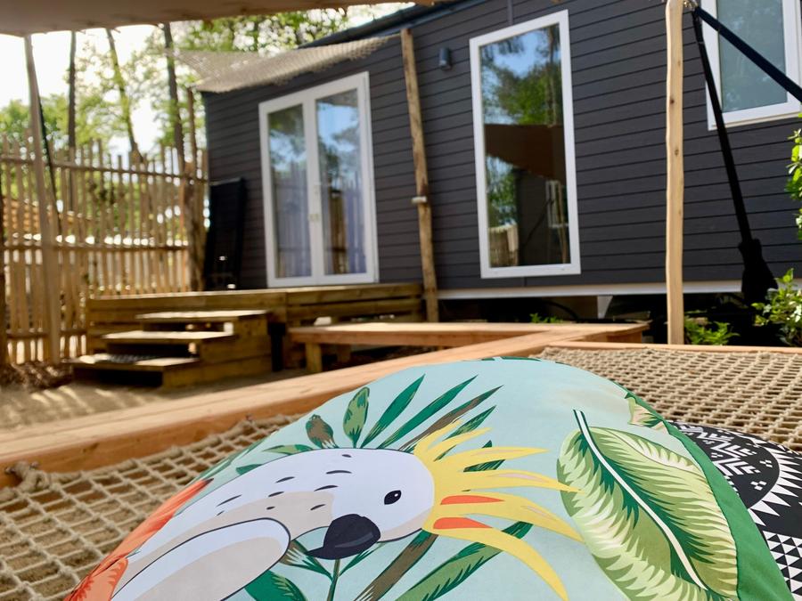 Mobilhome 10 personnes - Tribu 5ch -CLIM-2 sdb-TV-LV-Plancha-terrasse couverte-56m² | PREMIUM 2