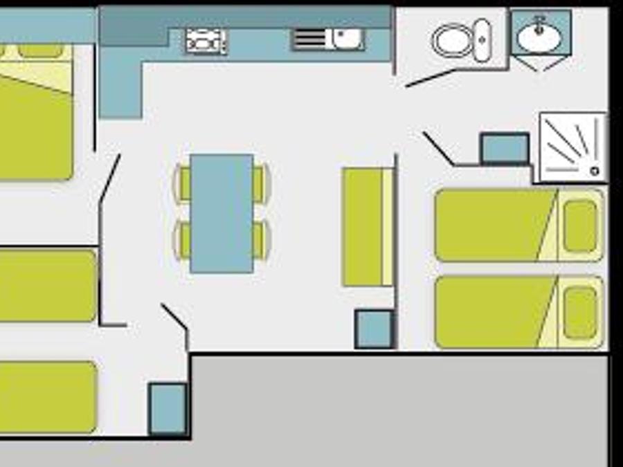 Chalet 7 personnes - 3ch (sans TV)-terrasse couverte- 32m² | STANDARD 5