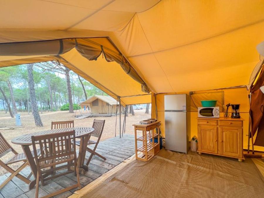 Tente en toile et en bois 4 personnes - Tente Toile & Bois, sans sanitaires 4