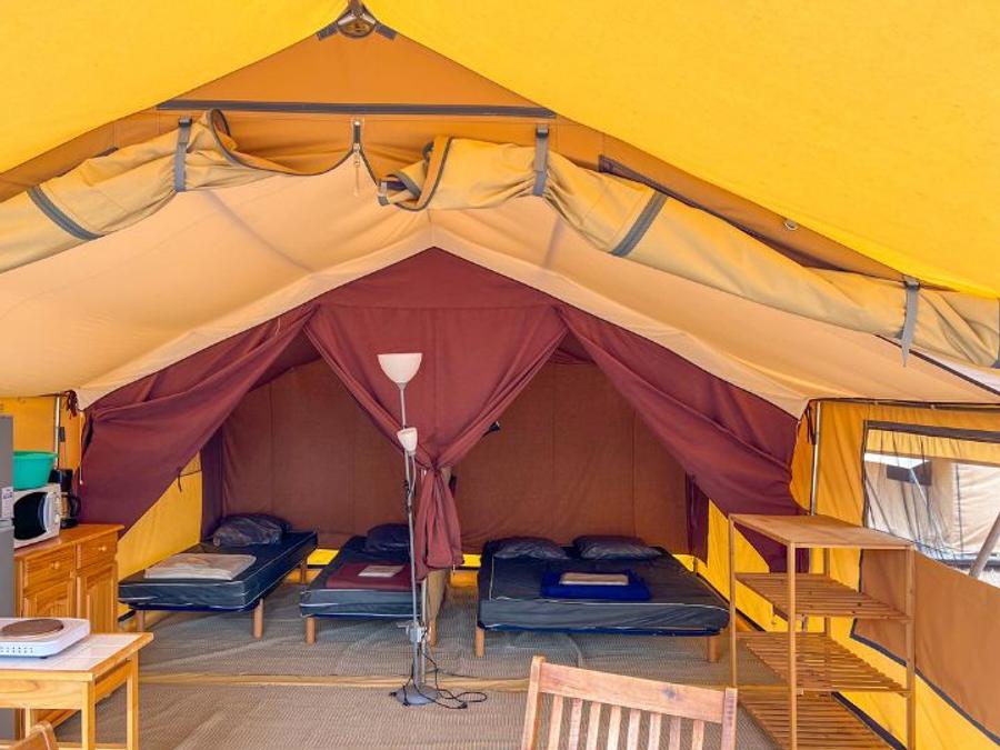 Tente en toile et en bois 4 personnes - Tente Toile & Bois, sans sanitaires 6