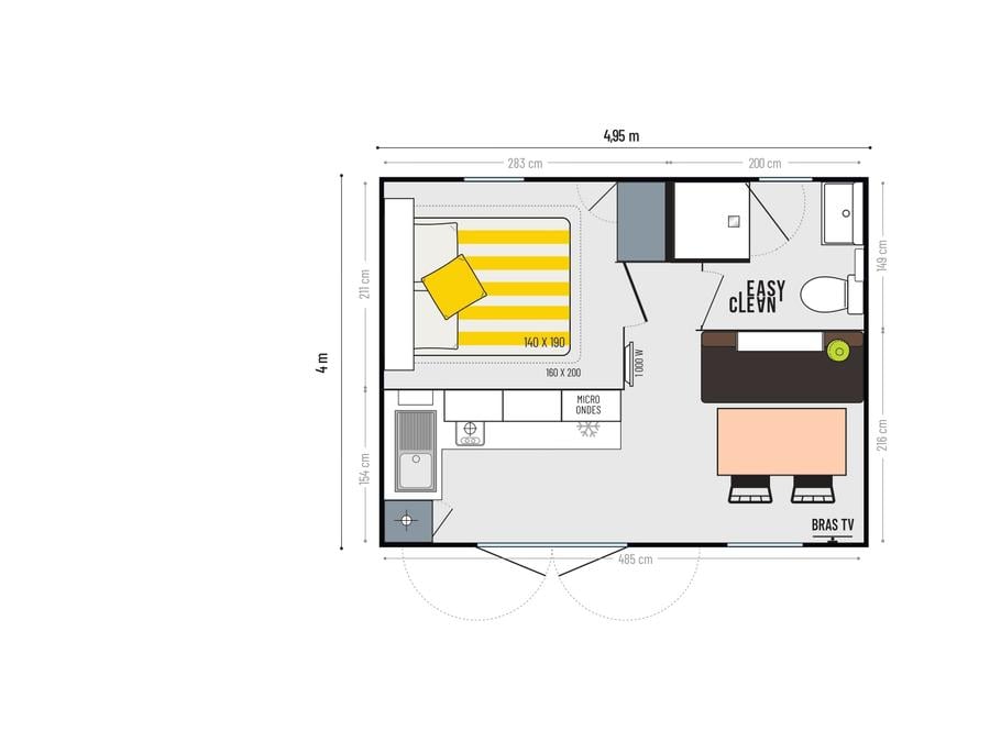 Mobilhome 2 personnes - Cottage Stella Maris 2Pers - 1 Chambre Climatisé 9