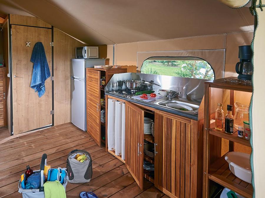 Tente en toile et en bois 5 personnes - Tente Lodge KENYA VIP 6