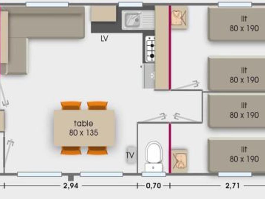 Mobilhome 6 personnes - Excelle 7
