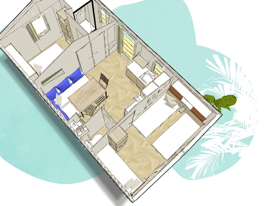Mobilhome 5 personnes - Venezia 722 2 ch 5 pers 0