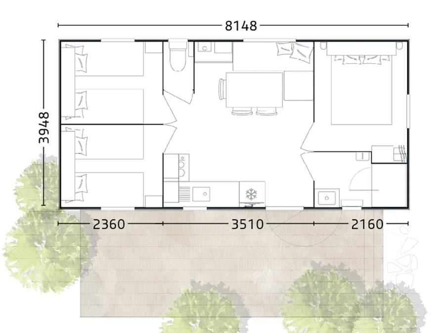 Mobilhome 6 personnes - Venezia 813  31M2 0