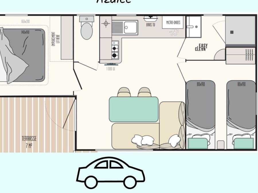 Mobilhome 6 personnes - Cottage Premium Azalée (2ch) 15