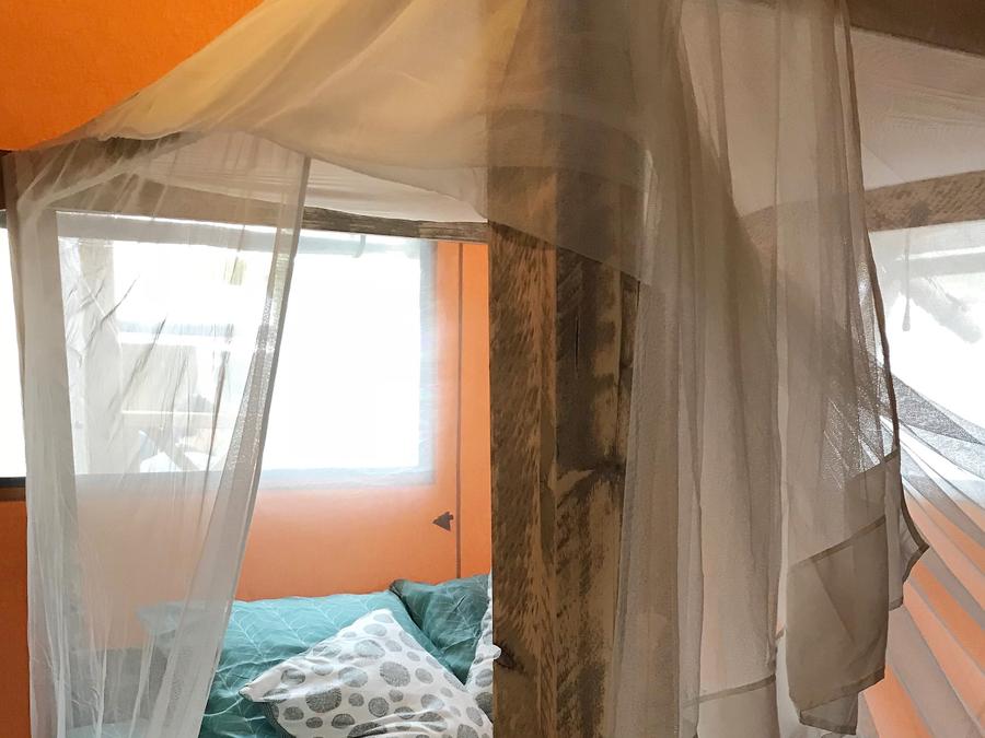 Tente en toile et en bois 4 personnes - SAFARI - 2 chambres 4