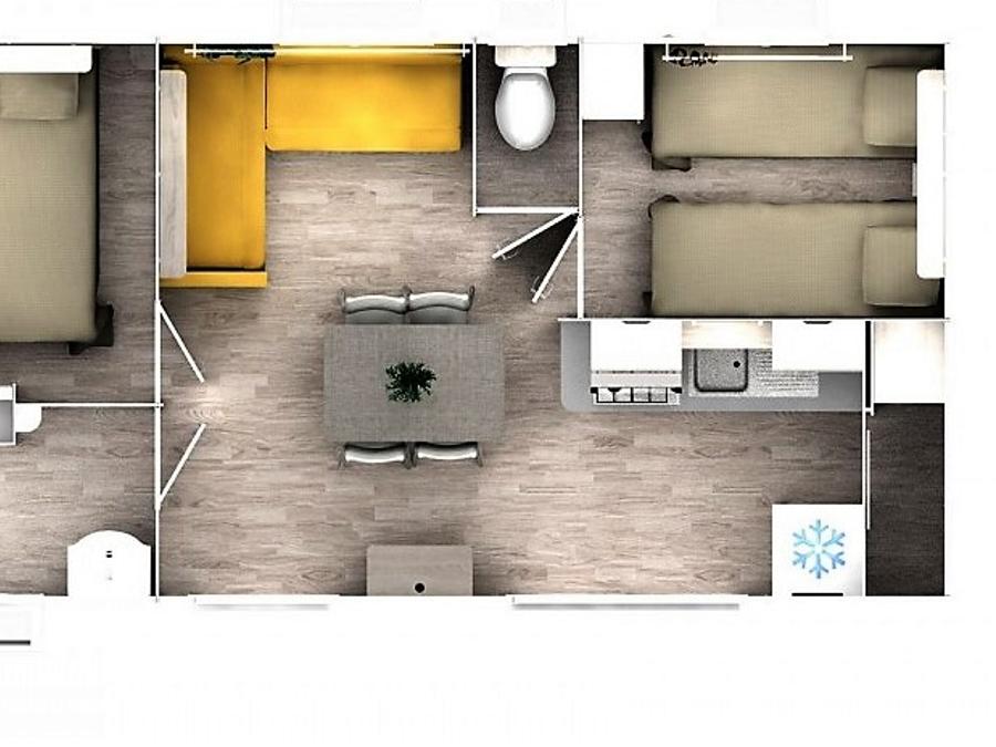 Mobilhome 4 personnes - CLASSIQUE - 2 chambres avec climatisation 7