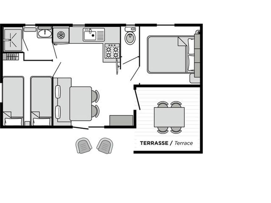 Mobilhome 4 personnes - Bergame CONFORT Climatisé. 11