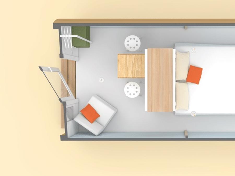 Bungalow toilé 2 personnes - COCO SWEET 2 personnes - 1 chambre, sans sanitaires, non climatisé 2