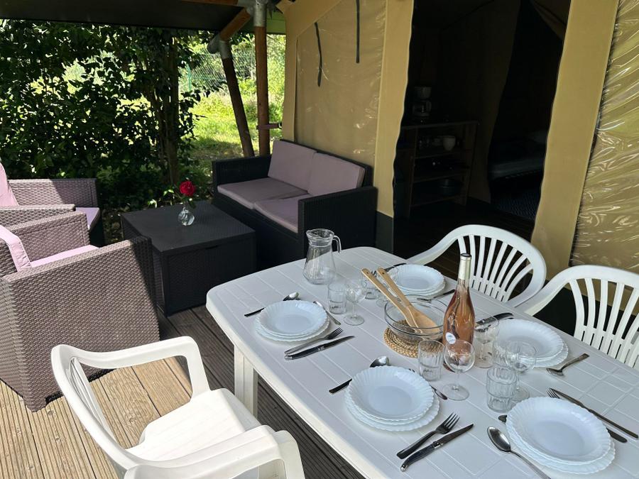 Tente en toile et en bois 5 personnes - SAFARI sans sanitaires 4