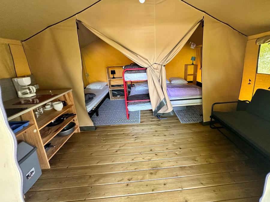 Tente en toile et en bois 5 personnes - SAFARI sans sanitaires 8