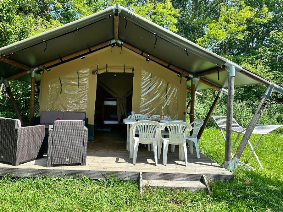 Tente en toile et en bois 5 personnes - SAFARI sans sanitaires 9