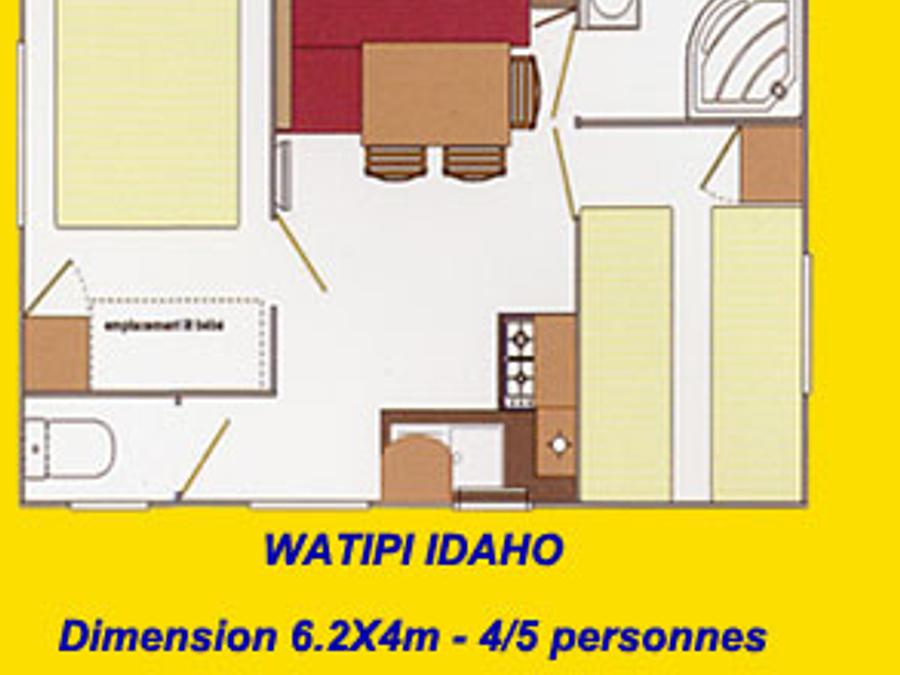 Mobilhome 4 personnes - IDAHO 2 chambres - TV 3