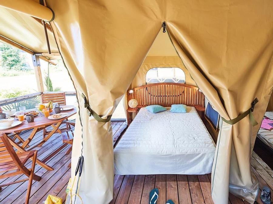 Tente en toile et en bois 5 personnes - Tente Lodge Bali 3 Pièces 4/5 Personnes 1