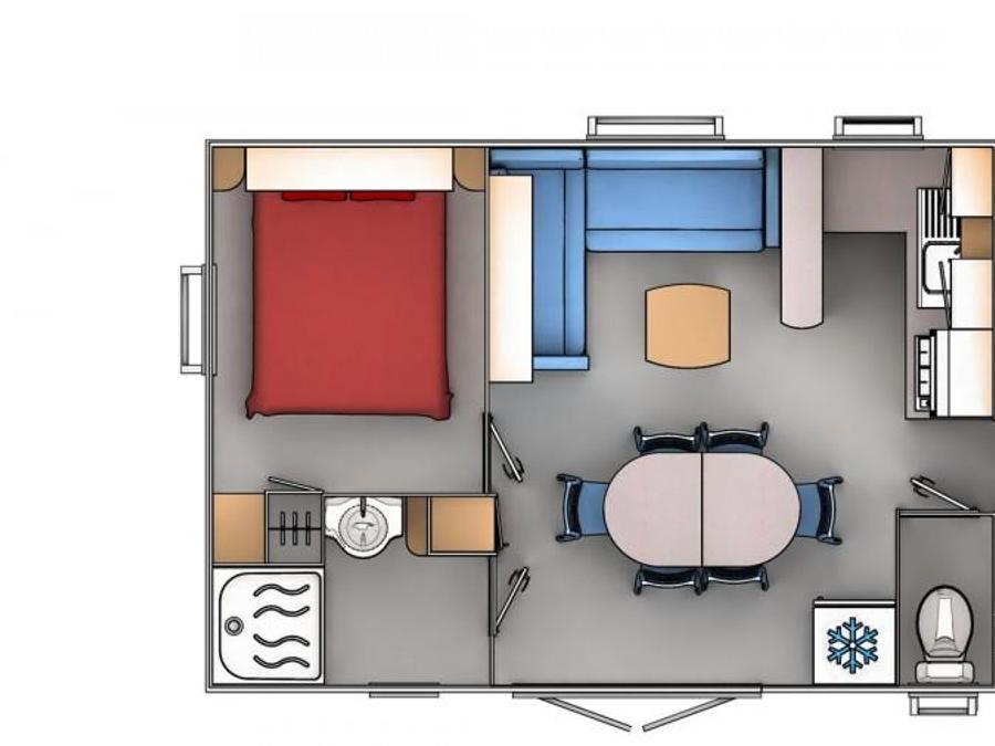 Mobilhome 6 personnes - Cottage 3 FEUILLES 3 chambres 7