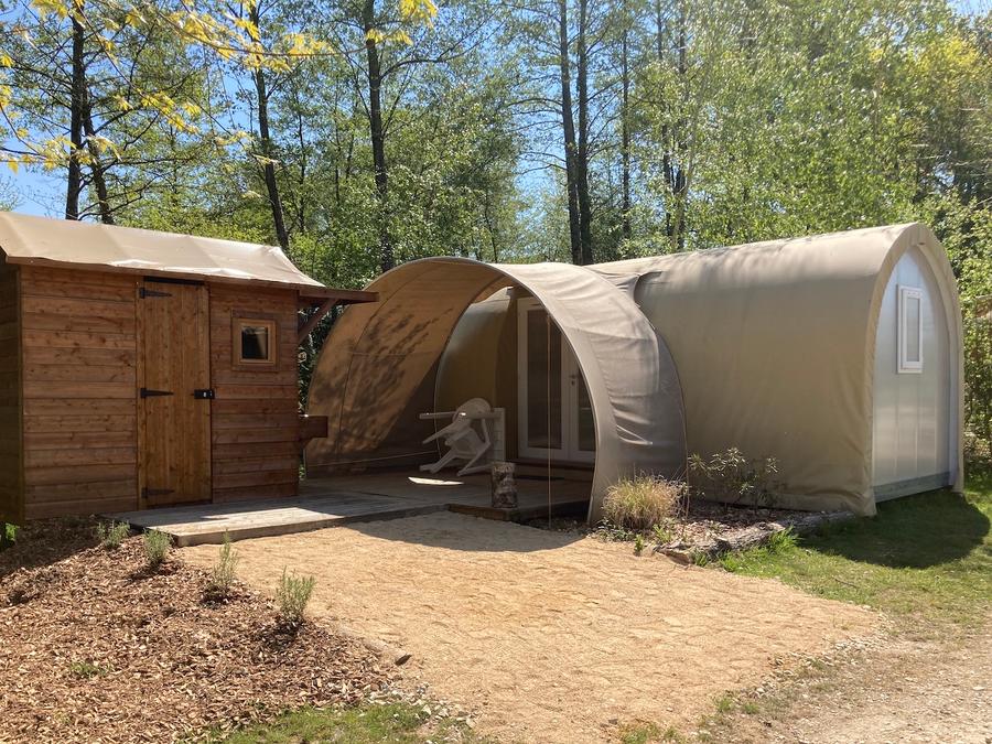 Tente 4 personnes - Tente Coco Sweet 4 FEUILLES - 2 chambres 16m² avec sanitaire 0