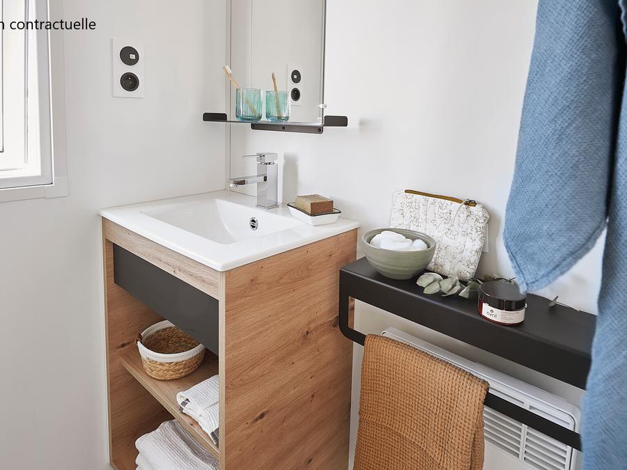 Mobilhome 6 personnes - Cottage Du Lac PREMIUM++ 3 chambres - FACE PLAN D'EAU 6 pers 6
