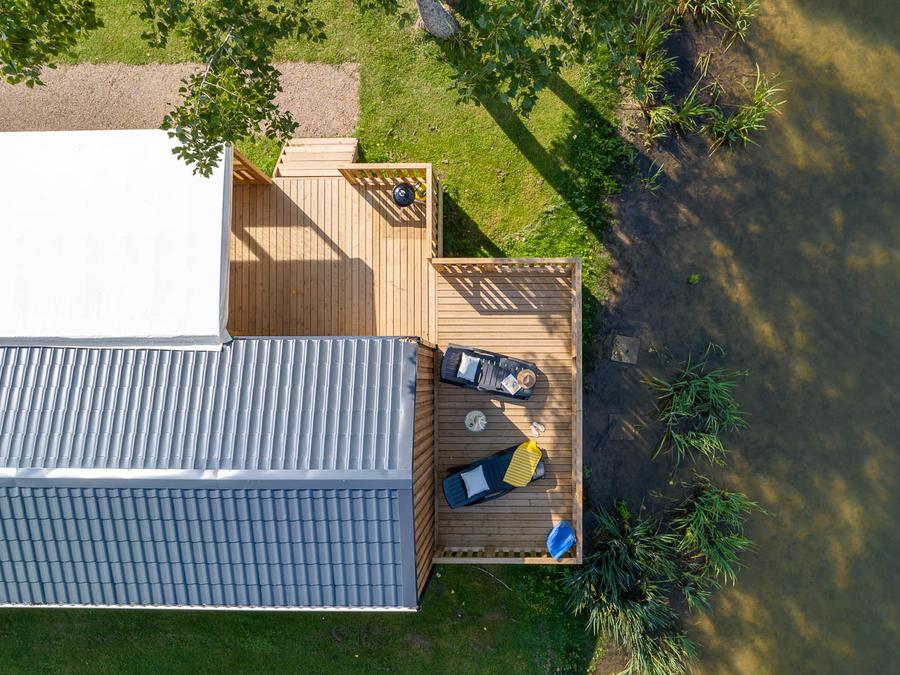 Mobilhome 6 personnes - Cottage Du Lac PREMIUM++ 3 chambres - FACE PLAN D'EAU 6 pers 12