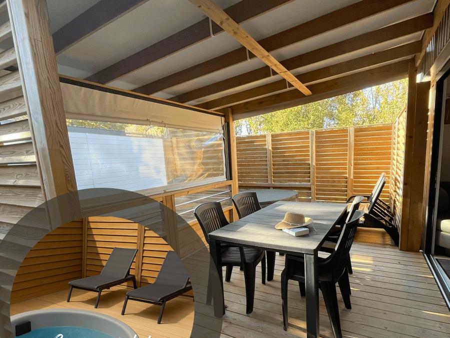 Mobilhome 2 personnes - Cottage Nature Exclusif 1 chambre avec SPA 2 pers 8