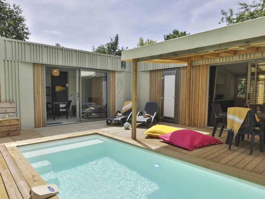 Mobilhome 8 personnes - Cottage Nature Family Exclusif 3+1 chambres avec Piscine privative 12
