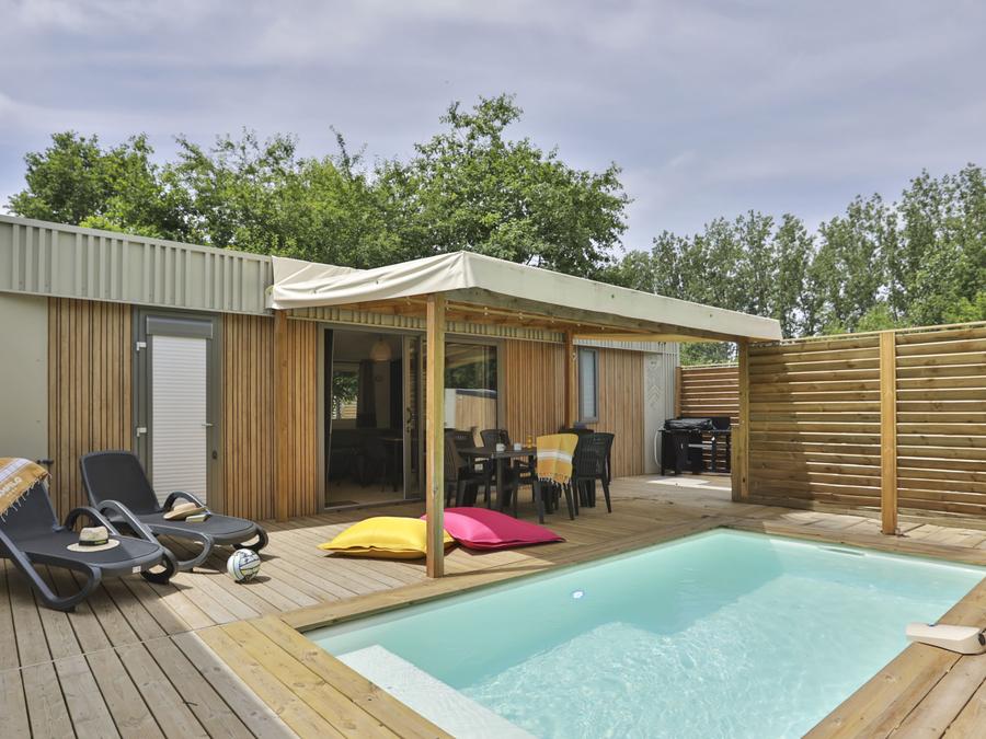 Mobilhome 8 personnes - Cottage Nature Family Exclusif 3+1 chambres avec Piscine privative 11
