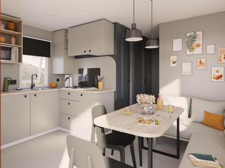 Mobilhome 6 personnes - Privilège 27m² - 3 chambres - Clim + TV + Lave-vaisselle 1
