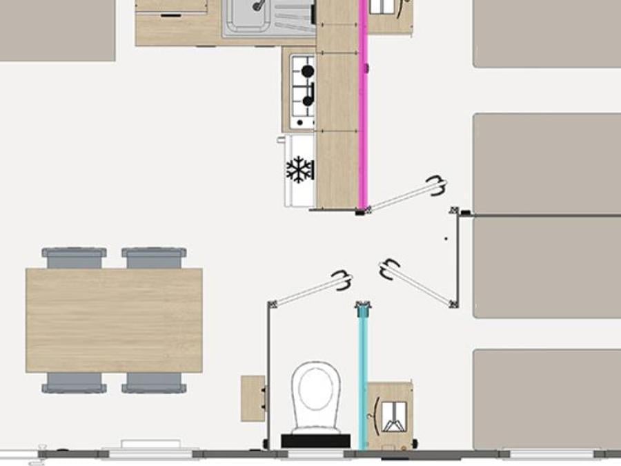 Mobilhome 6 personnes - 3 Chambres 3